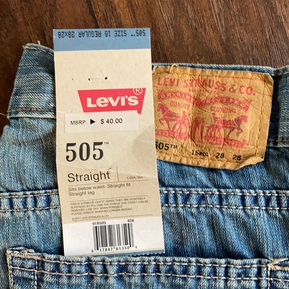 LEVIs 505 Size 16 28x28 NWT - Picture 2 of 6